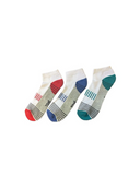 Men's short sport socks in white, black, charcoal and assorted colours – 3 pack
