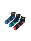 Chaussettes de sport cheville pour hommes en noir, blanc, charbon et couleurs assorties – paquet de 3