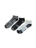Men's short sport socks in white, black, charcoal and assorted colours – 3 pack