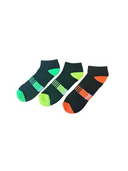 Men's short sport socks in white, black, charcoal and assorted colours – 3 pack