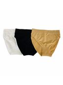 Culotte échancrée sans coutures pour femmes en beige, gris, blanc et noir