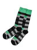 Men's printed bamboo crew socks in assorted patterns – 6 pair mix