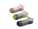 Women's short cotton blend sport socks in solid and assorted colours – 3 pack