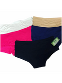 Ladies bamboo hipster underwear in white, black, navy, beige and fuchsia