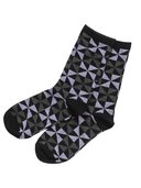 Women's printed bamboo crew socks in assorted fun designs – 6 pack