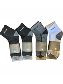 Chaussettes de sport cheville pour femmes en blanc, noir, charbon et gris assortis – paquet de 3