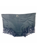 Women's boxer short underwear with lace trim in pink, white, beige, charcoal and black