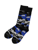 Men's printed bamboo crew socks in assorted patterns – 6 pair mix