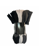 Men's short sport socks in black, grey and white – 10 pack