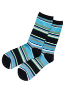 Women's printed bamboo crew socks in assorted fun designs – 6 pack