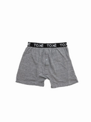 Boxers amples en jersey 100 % coton pour hommes avec bouton avant, en gris, blanc et noir