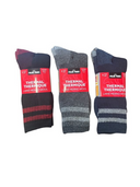 Men's merino wool blend crew socks in charcoal, black, navy and black/red – 2 pack