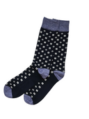 Men's printed bamboo crew socks in assorted patterns – 6 pair mix