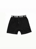 Boxers amples en jersey 100 % coton pour hommes avec bouton avant, en gris, blanc et noir
