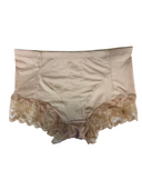 Women's boxer short underwear with lace trim in pink, white, beige, charcoal and black