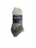 Women's short sport socks in black, funky assorted and black-grey-white – 10 pack