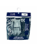 Boxers amples en jersey 100 % coton pour hommes avec bouton avant, en gris, blanc et noir
