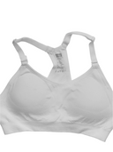 Women's sports bra with removable pads in grey, black, navy and white