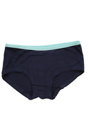 Girls bamboo boxer underwear in fuchsia, black, navy and aqua