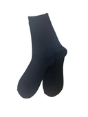 Women's cotton blend crew socks in navy, charcoal and black