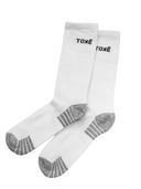 Chaussettes de sport longues en coton pour hommes en blanc, noir, charbon et couleurs assorties – paquet de 3