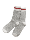 Wool blend work socks with red line detail, in grey and assorted black, blue and grey – 3 pack