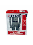 Men's rib knit 100% cotton boxers with front opening in grey, black and white