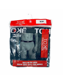 Men's rib knit 100% cotton boxers with front opening in grey, black and white