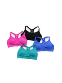 Soutien-gorge de sport pour femmes à coussinets amovibles en gris, noir, marine et blanc
