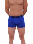 Boxers en bambou pour hommes, unis, rayés ou avec filet, en noir, marine, rouge, bleu royal et charbon