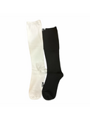 Compression knee socks for men and women in white and black
