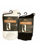 Compression knee socks for men and women in white and black