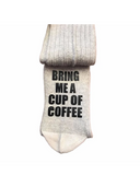 Funny printed wool-blend crew socks with red line in assorted fun designs for men and women