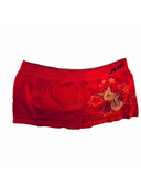 Girls seamless boxers in pink, grey with red lines, yellow, red, raspberry and purple