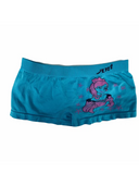 Girls seamless boxers in pink, grey with red lines, yellow, red, raspberry and purple