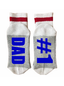 Funny printed wool-blend crew socks with red line in assorted fun designs for men and women