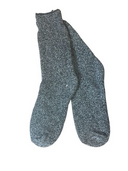 Women's warm winter socks with seasonal prints in charcoal and grey