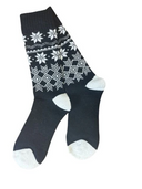 Women's merino wool blend crew socks in grey, beige, black and denim