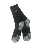 Girls' long cotton blend sport socks in charcoal, black, white and assorted colours – 3 pack
