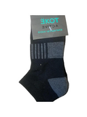 Kids short sport socks 3 pack in black, navy and charcoal