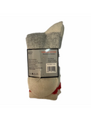 Kids wool blend socks 3 pack in beige with red line detail