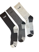 Chaussettes de sport longues en mélange de coton pour filles, en charbon, noir, blanc ou assortis – 3 paires